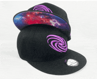 Capichecaps black purple galaxy mix GIF