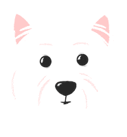 White Dog Terrier Sticker