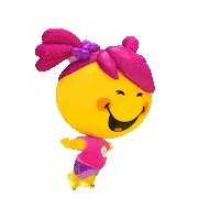 Happy Girl Sticker by Mini Smiley