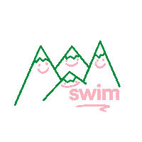 Swim Mountain Sticker