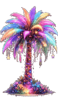 Palm Tree Rainbow Sticker