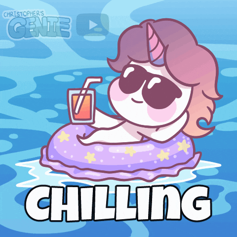 ChristophersGenie genie summer chill relax GIF