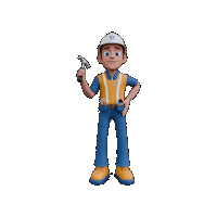 hochtiefcz avatar construction hammer builder Sticker