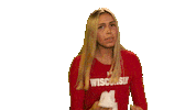 Nervous Wisconsin Volleyball Sticker by Wisconsin Badgers