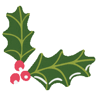 Christmas Day Sticker by Halie Jost Illustration