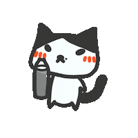 Cat Water Sticker by yomoyeah