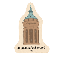 Mannheim Wasserturm Sticker by fbvmkw