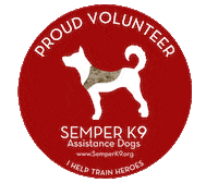 semperk9 dog volunteer service dog servicedog Sticker