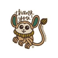 Thanks Thank You Sticker by JIM Weaver Designs
