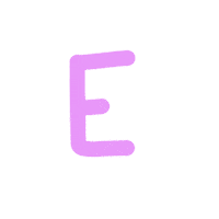 Pastel E Sticker