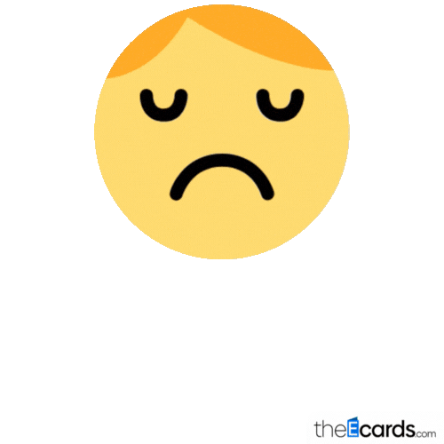 Sad Miss You Sticker by TheEcards.com