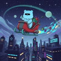 Flying Merry Christmas GIF by Kanpai Pandas