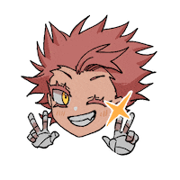 kyumelly happy peace sparkle runazephyr Sticker
