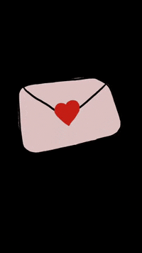 artbyeveelin pink hearts valentine in love GIF
