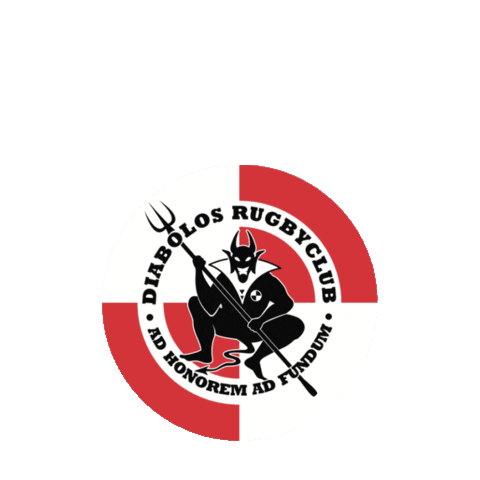 Diabolosrugbyclubschilde Sticker by Belgium Rugby