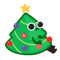 Angry Christmas Tree Sticker