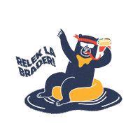 baskbearcoffee sun relax sunbear baskbear Sticker