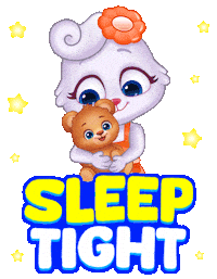Good Night Teddy Sticker by Lucas and Friends by RV AppStudios