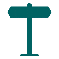 Location Teal Sticker by BismarckStateCollege