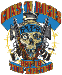 not in this lifetime skull Sticker by Guns N' Roses