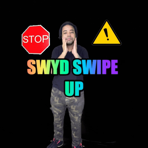 OverTymeSimms swipe up stop scratch overtyme GIF