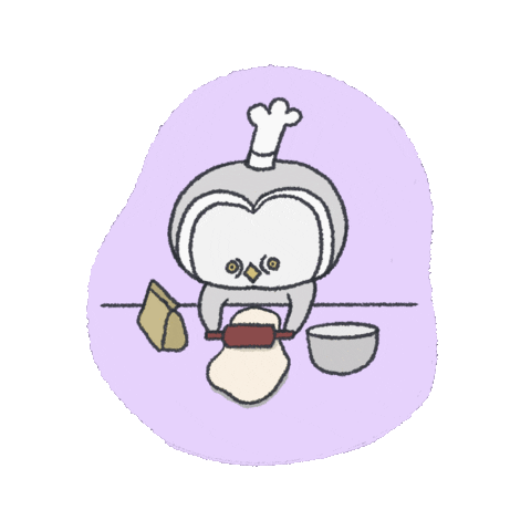 Candy_Ao giphyupload owl bread bake Sticker
