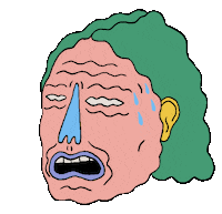 ffembroidery mood sweat cringe stress Sticker