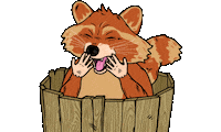 Happy So Excited Sticker by Trash Panda Tribe