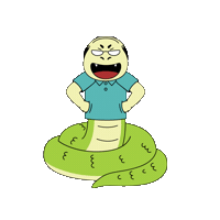 hero_okman_ 읏맨 빌런 빌런툰 뱀 Sticker