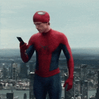 Watching Spider-Man GIF