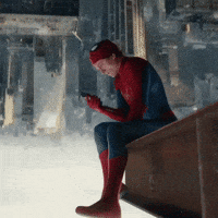 Chilling Tom Holland GIF