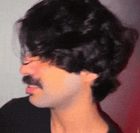 sammourax emo goth side eye moustache GIF