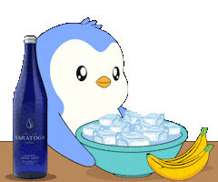 Refreshing Wake Up Sticker by Pudgy Penguins