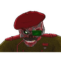 Velaviee skull dead evil military Sticker