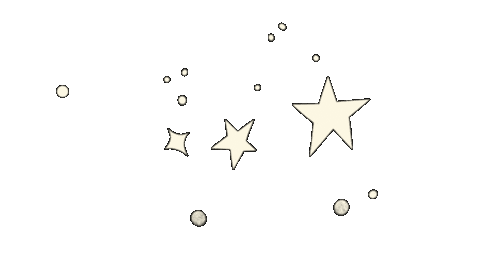 Sparkle White Stars Sticker by Jillian Ailsa