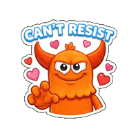 Cant Resist Falling In Love Sticker by Momo & Tulus