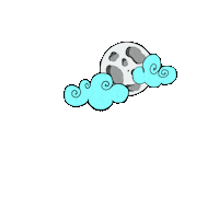 Stylus0npapyrus night moon clouds fullmoon Sticker