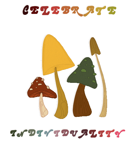 Elevenmeetseleven celebrate pride lgbtq mushroom Sticker