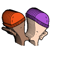 anderleart love kiss rainbow gay Sticker