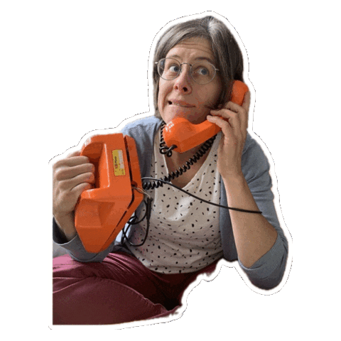 Call Calling Sticker by Jannette Kneisel