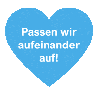 Miteinander Blaues Herz Sticker by Diakonie