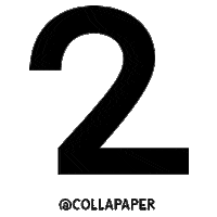 Number Dos Sticker by COLLA PAPER
