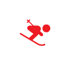 skilouise winter ski skiing snowboard Sticker
