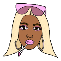 earrings lipgloss Sticker by 1900BADDEST