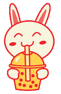 drinklunar cheers bunny boba lunar Sticker