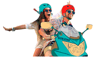 happy boy and girl Sticker by Borjomi