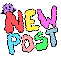 itsabubblegum new new post post colourful Sticker