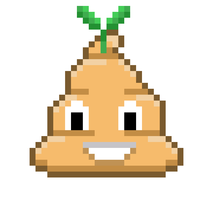 Pixel Shitting Sticker by Poopies.io