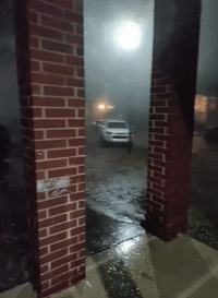 Heavy Rain Lashes Fayetteville During Storm