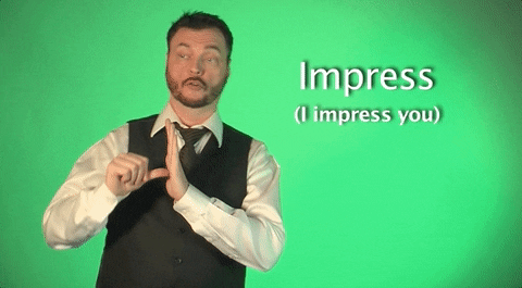 i impress you sign language GIF by Sign with Robert
